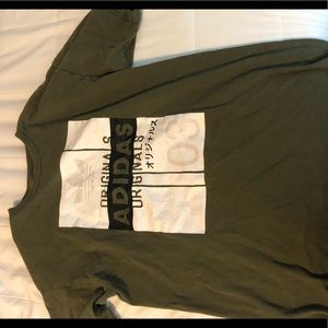 Army Green adidas tee original men & women white
